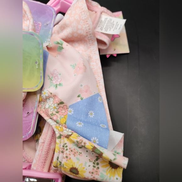 Bmagical Girls Patchwork Ruffle Bikini with 2 Hair Scrunchies, 2-Piece Size 3T - Picture 5 of 12